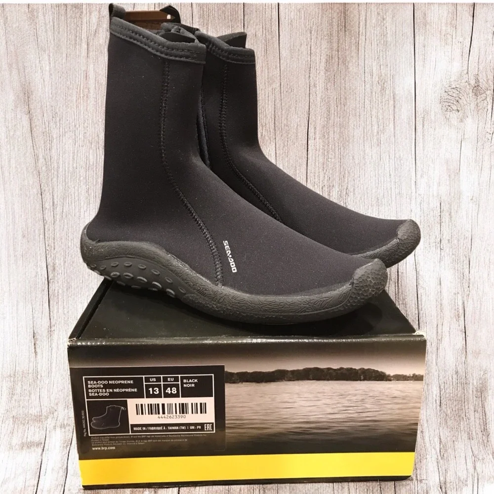 Sea-doo Boots Mens 13 Black water FishPro jetski riding‎ neoprene ankle seadoo